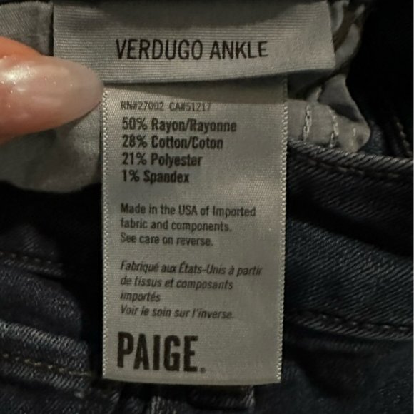 Paige Verdugo Ankle Jeans Size 26 Verdugo Ankle Jeans Size - Picture 10 of 13